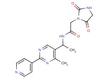 2-(2,5-dioxoimidazolidin-1-yl)-N-[1-(4-methyl-2-pyridin-4-ylpyrimidin-5-yl)ethyl]acetamide