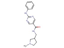 2-anilino-N-[(1-methylpyrrolidin-3-yl)methyl]pyrimidine-5-carboxamide