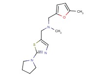N-methyl-1-(5-methyl-2-furyl)-N-[(2-pyrrolidin-1-yl-1,3-thiazol-5-yl)methyl]methanamine