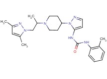 N-(1-{1-[2-(3,5-dimethyl-1H-pyrazol-1-yl)-1-methylethyl]-4-piperidinyl}-1H-pyrazol-5-yl)-N'-(2-methylphenyl)urea