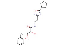 N-[2-(5-cyclopentyl-1,2,4-oxadiazol-3-yl)ethyl]-2-hydroxy-3-(2-methylphenoxy)propanamide