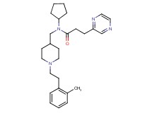 N-cyclopentyl-N-({1-[2-(2-methylphenyl)ethyl]-4-piperidinyl}methyl)-3-(2-pyrazinyl)propanamide