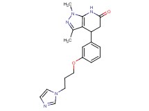 4-{3-[3-(1H-imidazol-1-yl)propoxy]phenyl}-1,3-dimethyl-1,4,5,7-tetrahydro-6H-pyrazolo[3,4-b]pyridin-6-one