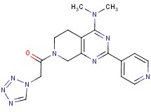 N,N-dimethyl-2-(4-pyridinyl)-7-(1H-tetrazol-1-ylacetyl)-5,6,7,8-tetrahydropyrido[3,4-d]pyrimidin-4-amine