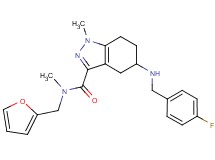5-[(4-fluorobenzyl)amino]-N-(2-furylmethyl)-N,1-dimethyl-4,5,6,7-tetrahydro-1H-indazole-3-carboxamide