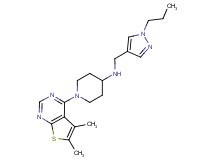 1-(5,6-dimethylthieno[2,3-d]pyrimidin-4-yl)-N-[(1-propyl-1H-pyrazol-4-yl)methyl]piperidin-4-amine