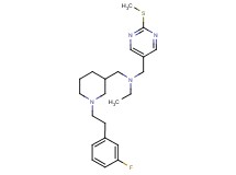 N-({1-[2-(3-fluorophenyl)ethyl]-3-piperidinyl}methyl)-N-{[2-(methylthio)-5-pyrimidinyl]methyl}ethanamine