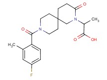 2-[9-(4-fluoro-2-methylbenzoyl)-3-oxo-2,9-diazaspiro[5.5]undec-2-yl]propanoic acid