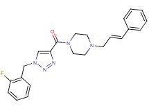 1-{[1-(2-fluorobenzyl)-1H-1,2,3-triazol-4-yl]carbonyl}-4-[(2E)-3-phenyl-2-propen-1-yl]piperazine