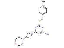 2-[(4-methylbenzyl)thio]-6-(3-morpholin-4-ylazetidin-1-yl)pyrimidin-4-amine