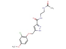 N-[2-(acetylamino)ethyl]-5-[(2-chloro-4-methoxyphenoxy)methyl]-1H-pyrazole-3-carboxamide
