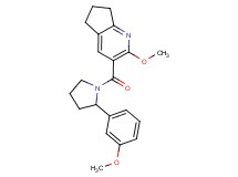 2-methoxy-3-{[2-(3-methoxyphenyl)-1-pyrrolidinyl]carbonyl}-6,7-dihydro-5H-cyclopenta[b]pyridine