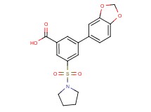 3-(1,3-benzodioxol-5-yl)-5-(pyrrolidin-1-ylsulfonyl)benzoic acid