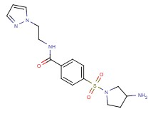 4-[(3-amino-1-pyrrolidinyl)sulfonyl]-N-[2-(1H-pyrazol-1-yl)ethyl]benzamide hydrochloride