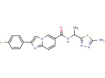 N-[1-(5-amino-1,3,4-thiadiazol-2-yl)ethyl]-2-(4-fluorophenyl)imidazo[1,2-a]pyridine-6-carboxamide