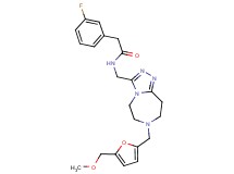 2-(3-fluorophenyl)-N-[(7-{[5-(methoxymethyl)-2-furyl]methyl}-6,7,8,9-tetrahydro-5H-[1,2,4]triazolo[4,3-d][1,4]diazepin-3-yl)methyl]acetamide