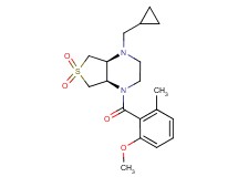 (4aR*,7aS*)-1-(cyclopropylmethyl)-4-(2-methoxy-6-methylbenzoyl)octahydrothieno[3,4-b]pyrazine 6,6-dioxide