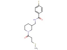 4-fluoro-N-({1-[3-(methylthio)propanoyl]-3-piperidinyl}methyl)benzamide