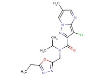 3-chloro-N-[(5-ethyl-1,3,4-oxadiazol-2-yl)methyl]-N-isopropyl-6-methylpyrazolo[1,5-a]pyrimidine-2-carboxamide