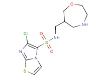 6-chloro-N-(1,4-oxazepan-6-ylmethyl)imidazo[2,1-b][1,3]thiazole-5-sulfonamide hydrochloride