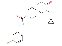 2-(cyclopropylmethyl)-N-(3-fluorobenzyl)-3-oxo-2,9-diazaspiro[5.5]undecane-9-carboxamide