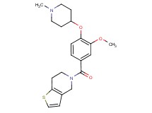 5-{3-methoxy-4-[(1-methyl-4-piperidinyl)oxy]benzoyl}-4,5,6,7-tetrahydrothieno[3,2-c]pyridine