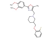 1-{[2-(3,4-dimethoxyphenyl)-5-methyl-1,3-oxazol-4-yl]methyl}-3-[(2-fluorophenoxy)methyl]piperidine