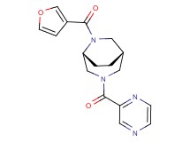 (1S*,5R*)-6-(3-furoyl)-3-(2-pyrazinylcarbonyl)-3,6-diazabicyclo[3.2.2]nonane