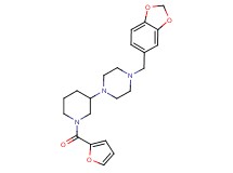 1-(1,3-benzodioxol-5-ylmethyl)-4-[1-(2-furoyl)-3-piperidinyl]piperazine