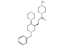 4-{(3S*,4R*)-1-benzyl-3-[3-(4-methyl-1-piperazinyl)-3-oxopropyl]-4-piperidinyl}morpholine