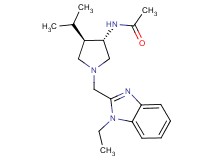 N-{(3S*,4R*)-1-[(1-ethyl-1H-benzimidazol-2-yl)methyl]-4-isopropyl-3-pyrrolidinyl}acetamide