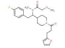N-(2-(4-fluorophenyl)-1-{1-[3-(2-furyl)propanoyl]-4-piperidinyl}ethyl)-2-methoxy-N-methylacetamide