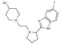 1-{2-[2-(5-fluoro-1H-benzimidazol-2-yl)-1-pyrrolidinyl]ethyl}-4-piperidinol bis(trifluoroacetate) (salt)