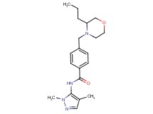 N-(1,4-dimethyl-1H-pyrazol-5-yl)-4-[(3-propylmorpholin-4-yl)methyl]benzamide