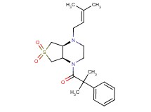 (4aR*,7aS*)-1-(3-methyl-2-buten-1-yl)-4-(2-methyl-2-phenylpropanoyl)octahydrothieno[3,4-b]pyrazine 6,6-dioxide