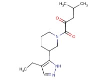 1-[3-(4-ethyl-1H-pyrazol-5-yl)piperidin-1-yl]-4-methyl-1-oxopentan-2-one