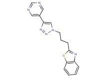 2-[3-(4-pyrimidin-5-yl-1H-1,2,3-triazol-1-yl)propyl]-1,3-benzothiazole