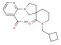 2-[7-(cyclobutylmethyl)-6-oxo-2,7-diazaspiro[4.5]dec-2-yl]nicotinamide