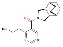(1R*,2R*,6S*,7S*)-4-[(4-propyl-5-pyrimidinyl)carbonyl]-4-azatricyclo[5.2.2.0~2,6~]undecane