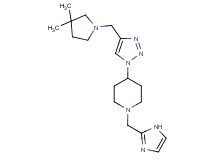 4-{4-[(3,3-dimethylpyrrolidin-1-yl)methyl]-1H-1,2,3-triazol-1-yl}-1-(1H-imidazol-2-ylmethyl)piperidine