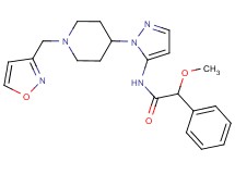 N-{1-[1-(3-isoxazolylmethyl)-4-piperidinyl]-1H-pyrazol-5-yl}-2-methoxy-2-phenylacetamide