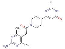 6-{1-[(2-amino-4,6-dimethylpyrimidin-5-yl)acetyl]piperidin-4-yl}pyrimidin-4(3H)-one
