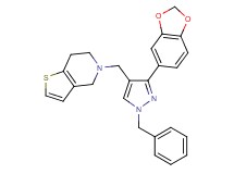 5-{[3-(1,3-benzodioxol-5-yl)-1-benzyl-1H-pyrazol-4-yl]methyl}-4,5,6,7-tetrahydrothieno[3,2-c]pyridine