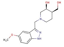 (3S*,4R*)-4-(hydroxymethyl)-1-[(5-methoxy-1H-indazol-3-yl)methyl]-3-piperidinol