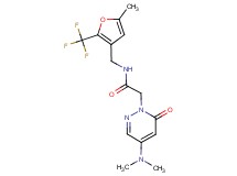 2-[4-(dimethylamino)-6-oxo-1(6H)-pyridazinyl]-N-{[5-methyl-2-(trifluoromethyl)-3-furyl]methyl}acetamide