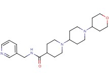 N-(pyridin-3-ylmethyl)-1'-(tetrahydro-2H-pyran-4-yl)-1,4'-bipiperidine-4-carboxamide