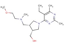 ((3R*,4R*)-1-(5-ethyl-2,6-dimethylpyrimidin-4-yl)-4-{[(2-methoxyethyl)(methyl)amino]methyl}pyrrolidin-3-yl)methanol