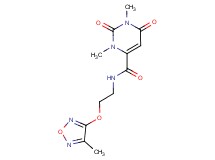 1,3-dimethyl-N-{2-[(4-methyl-1,2,5-oxadiazol-3-yl)oxy]ethyl}-2,6-dioxo-1,2,3,6-tetrahydro-4-pyrimidinecarboxamide