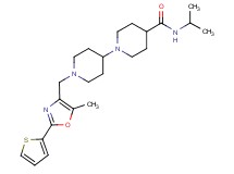 N-isopropyl-1'-{[5-methyl-2-(2-thienyl)-1,3-oxazol-4-yl]methyl}-1,4'-bipiperidine-4-carboxamide