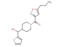 {1-[(5-propylisoxazol-3-yl)carbonyl]piperidin-4-yl}(2-thienyl)methanol